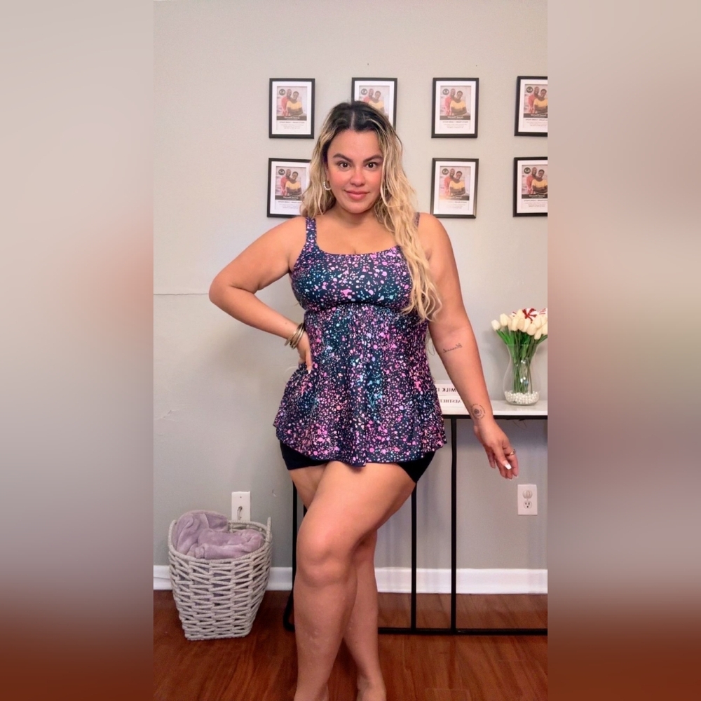 Plus Size Tankini Swimsuit Set Tankini with Shorts Two Piece Flowy 2025 NEW
